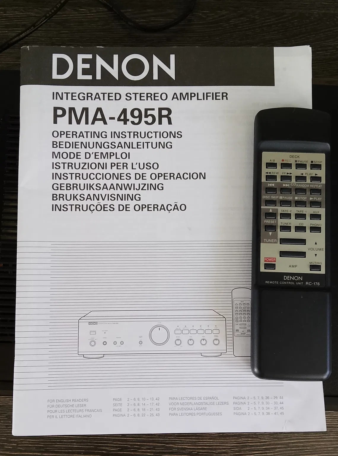 Denon PMA-495R Stereo Amplifier Vintage Box  MINT Warranty
