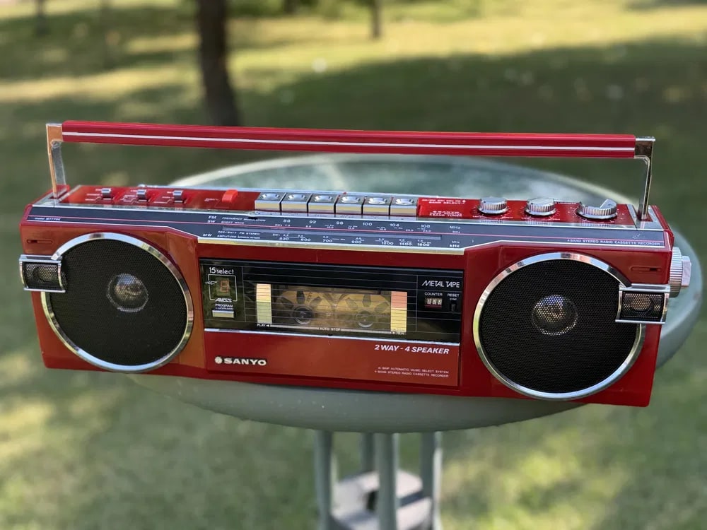 Sanyo M-7770K Rare Vintage Boombox Working Stereo Cassette Player Warranty