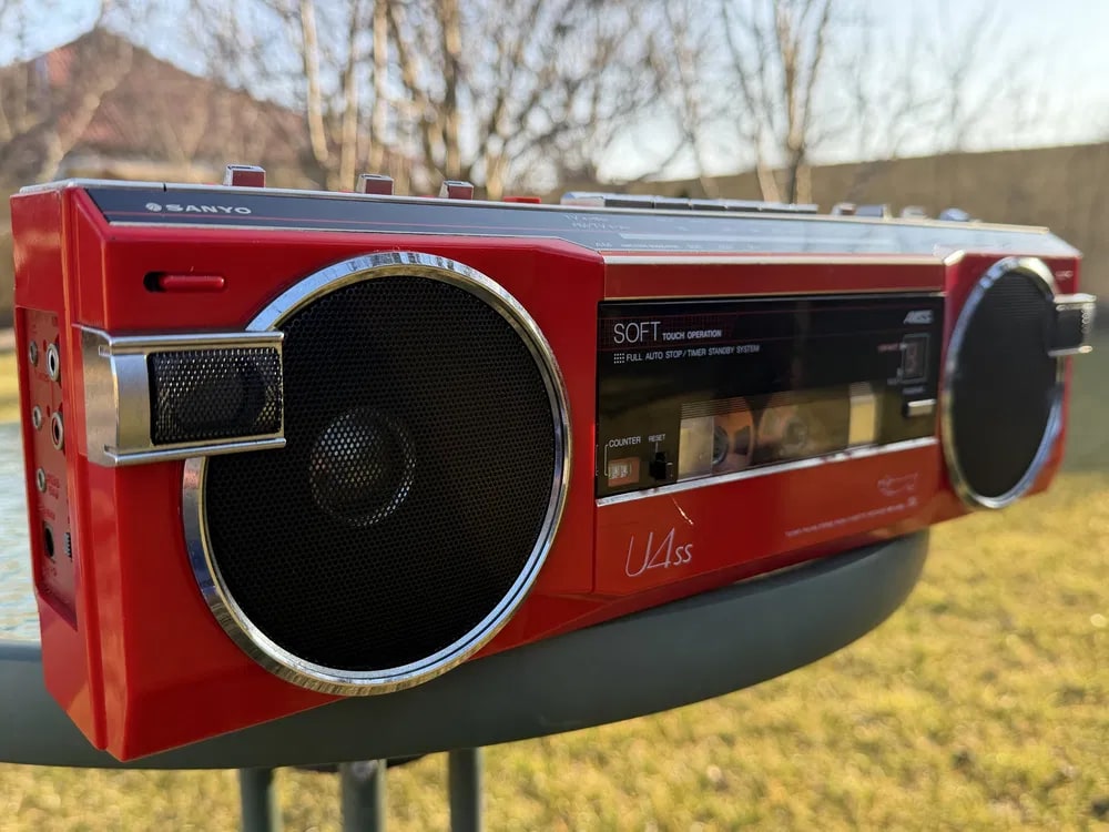 Sanyo MR-U4SS Rare Vintage Mint Portable Boombox Cassette  Warranty Serviced