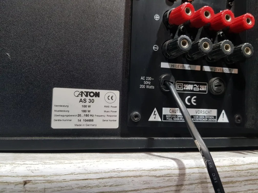 Canton AS-30 Rare Vintage Active Subwoofer Tested Working Bass Reflex