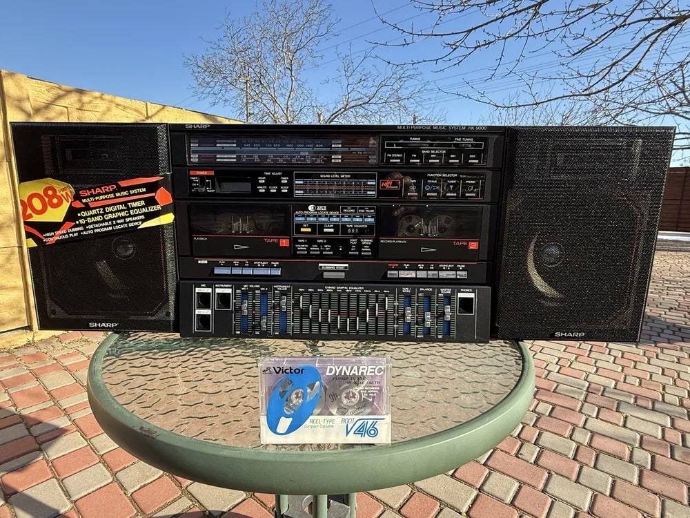Sharp HK-9000Z Rare Vintage MINT Cassette Boombox Japan Serviced Warranty