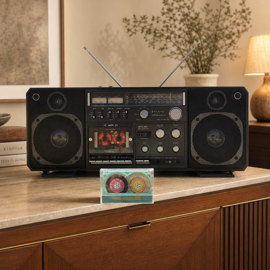 Sanyo M 9998LU Rare Vintage Cassette Boombox Getto blaster Serviced Warranty