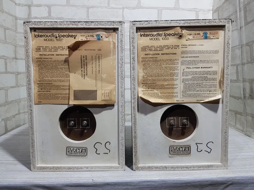Bose Interaudio IA 1000 Rare Vintage Bookshelf Speakers Tested Working