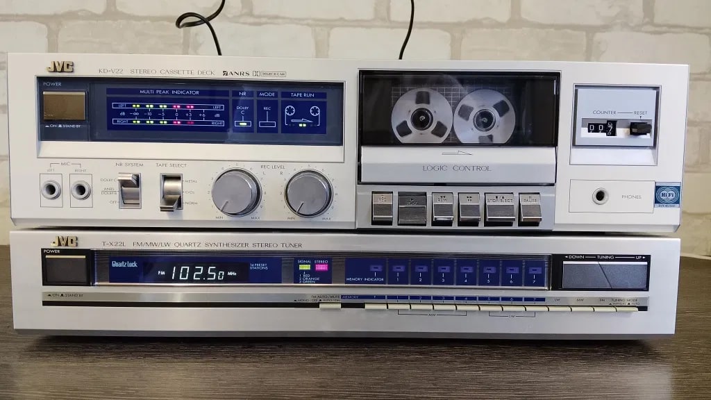 JVC KD-V22 +T-X22L Rare Vintage Set Cassette Deck Tuner Serviced Warranty