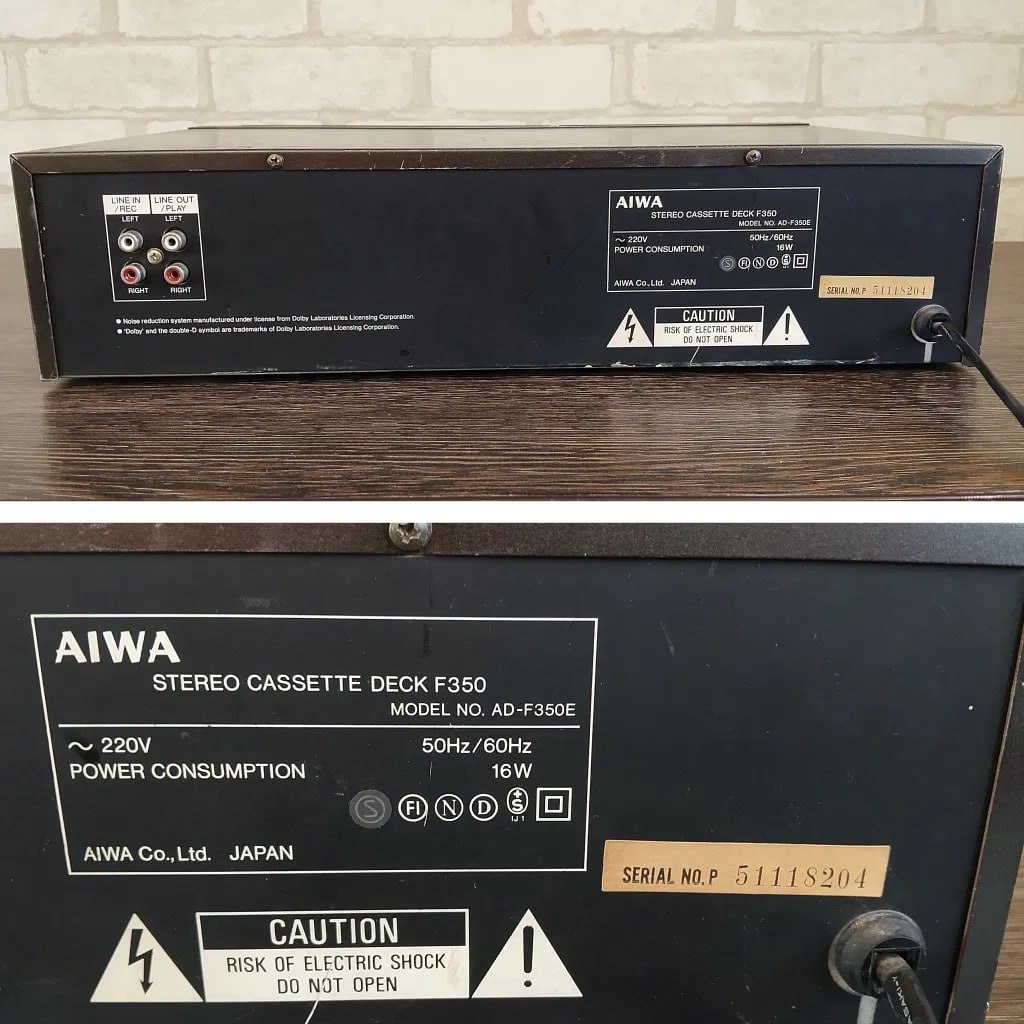 AIWA AD-F350E Rare Vintage Cassette Deck Serviced Warranty Tested Serviced