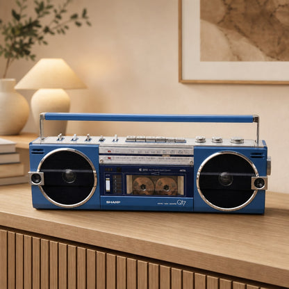 Sharp QT-7B Rare Vintage Cassette Boombox Getto blaster Tested