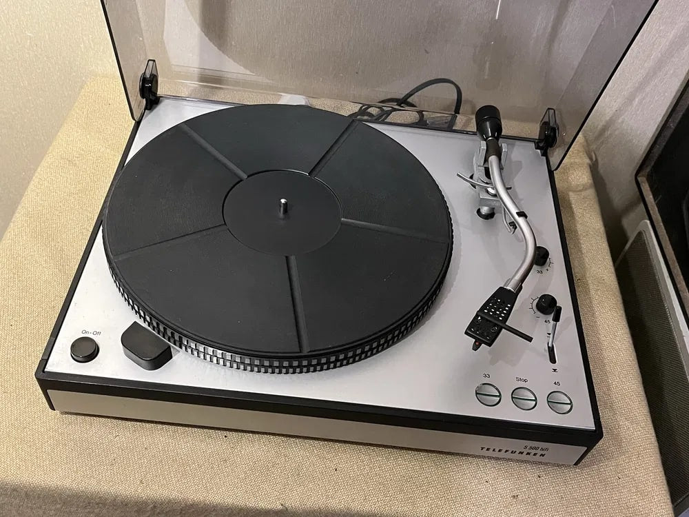 TELEFUNKEN S-500 Rare Vintage MINT Turntable Warranty Working Belt Drive ORTOFON