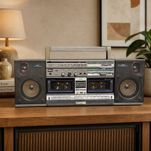 AIWA CA-W2 Rare Vintage Boombox Serviced Warranty Wireless Speakers 3D Sound