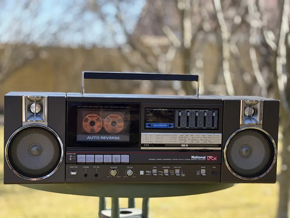 National RX-C47F Rare Vintage Mint Japan Boombox Getto blaster Warranty Tested