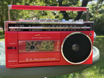 Sanyo MR-A115 Rare Vintage Boombox Radio Cassette Player Working FM