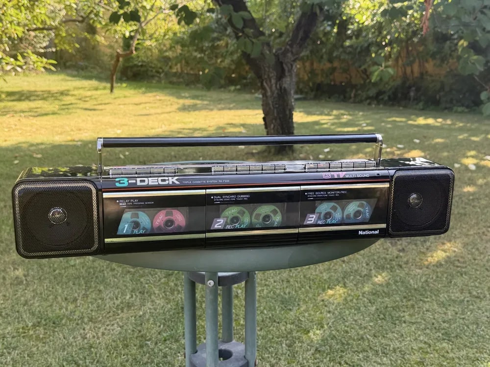 National RX-F333 Rare Vintage Boombox Working Radio Cassette Player Warranty