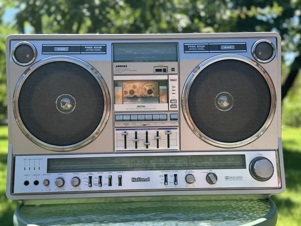 National RX-5350 Rare Vintage Cassette Boombox Getto blaster Warranty Serviced