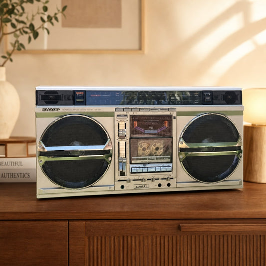 Sharp GF-535 Rare Vintage Boombox Japan Serviced Warranty 220V Cassette Deck