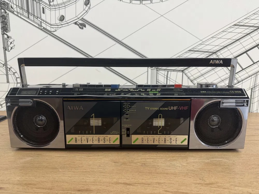 Aiwa CS-W99 Rare Vintage Boombox Partially Working