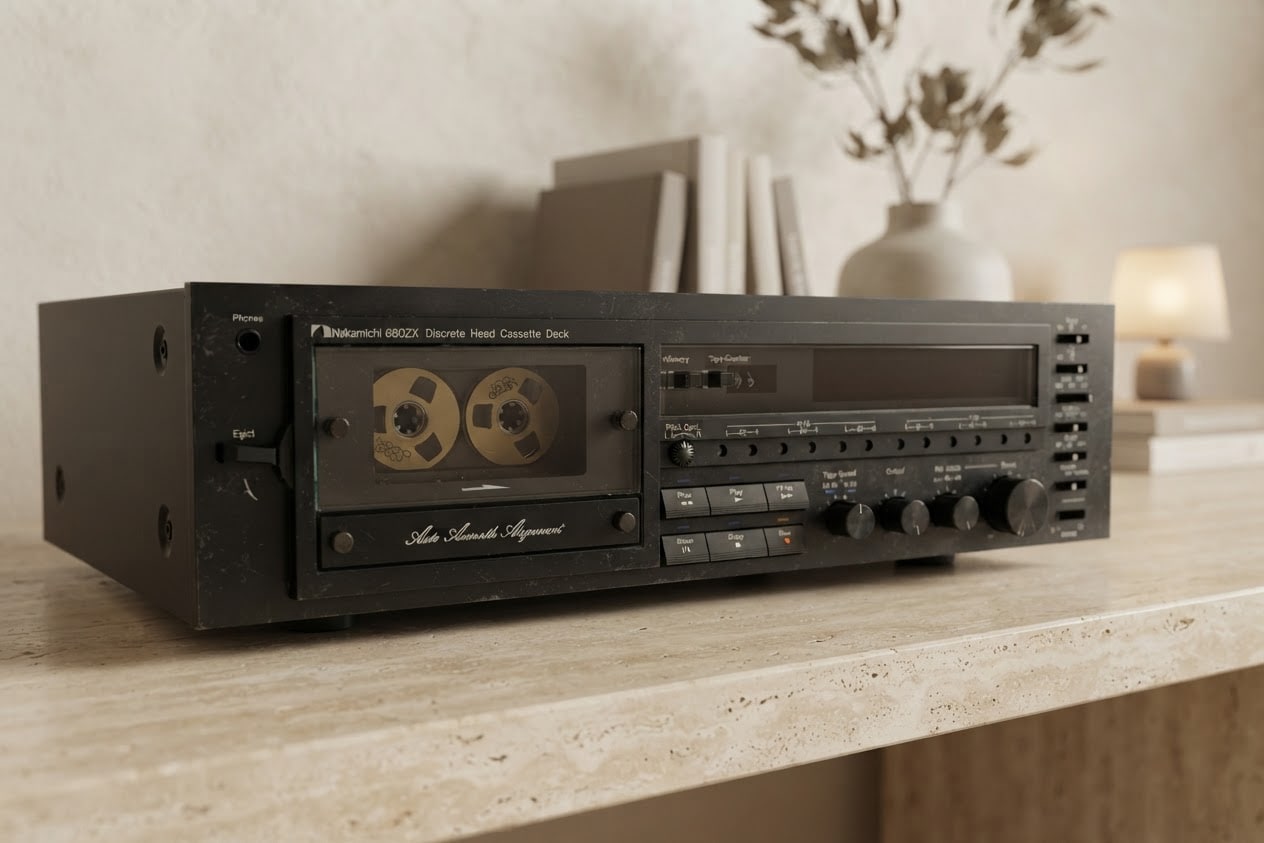 Nakamichi 680ZX Rare Vintage MINT Cassette Deck Serviced Tested 2-Speed Auto