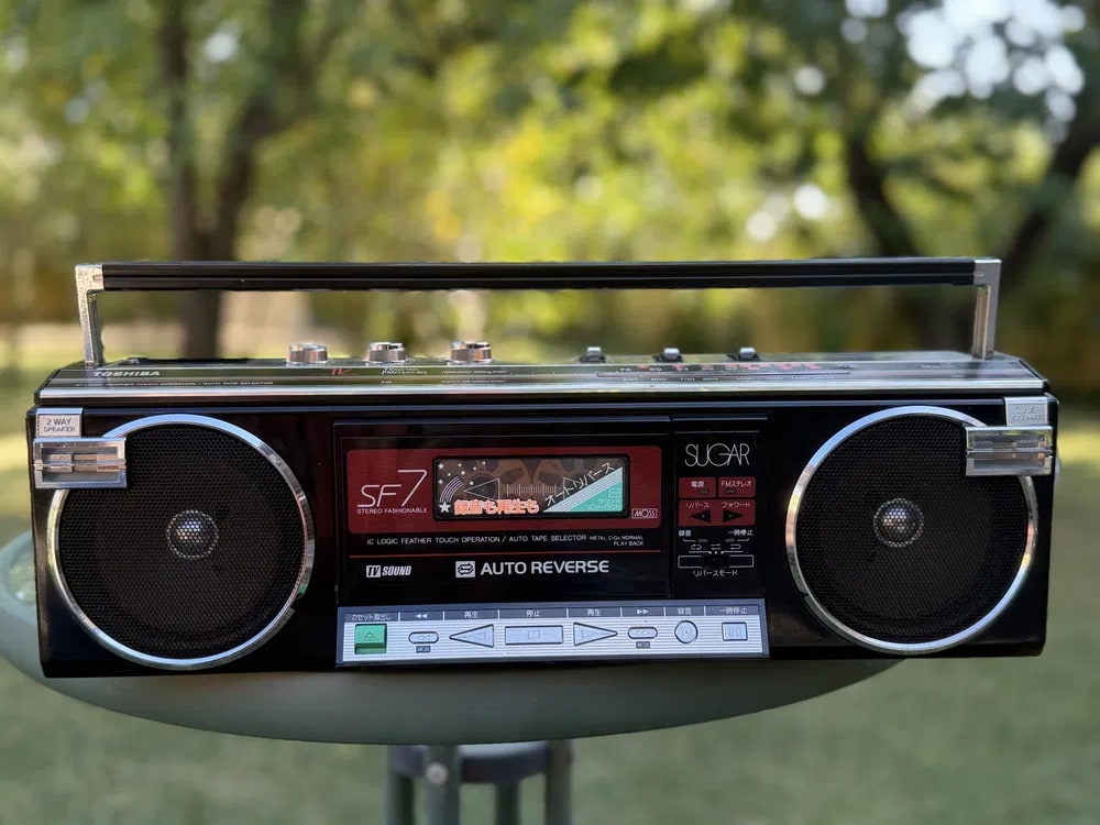 Toshiba RT-SF7 Rare Vintage Boombox Stereo Radio Cassette Player Working