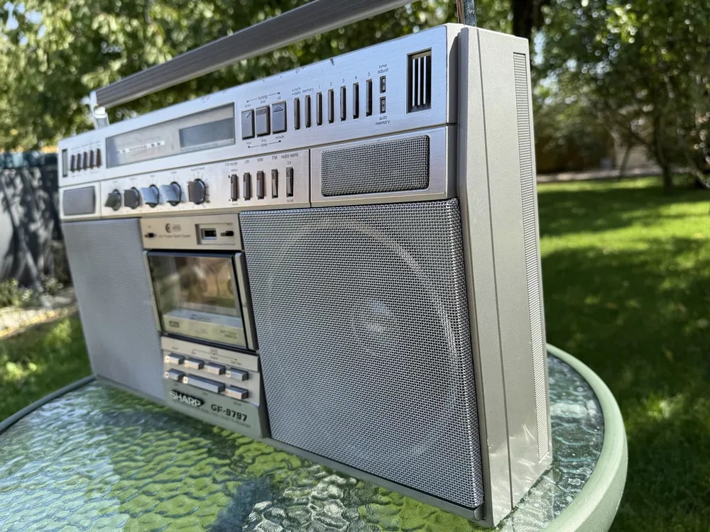 Sharp GF-9797H Rare Vintage Cassette Boombox Getto blaster Warranty Serviced