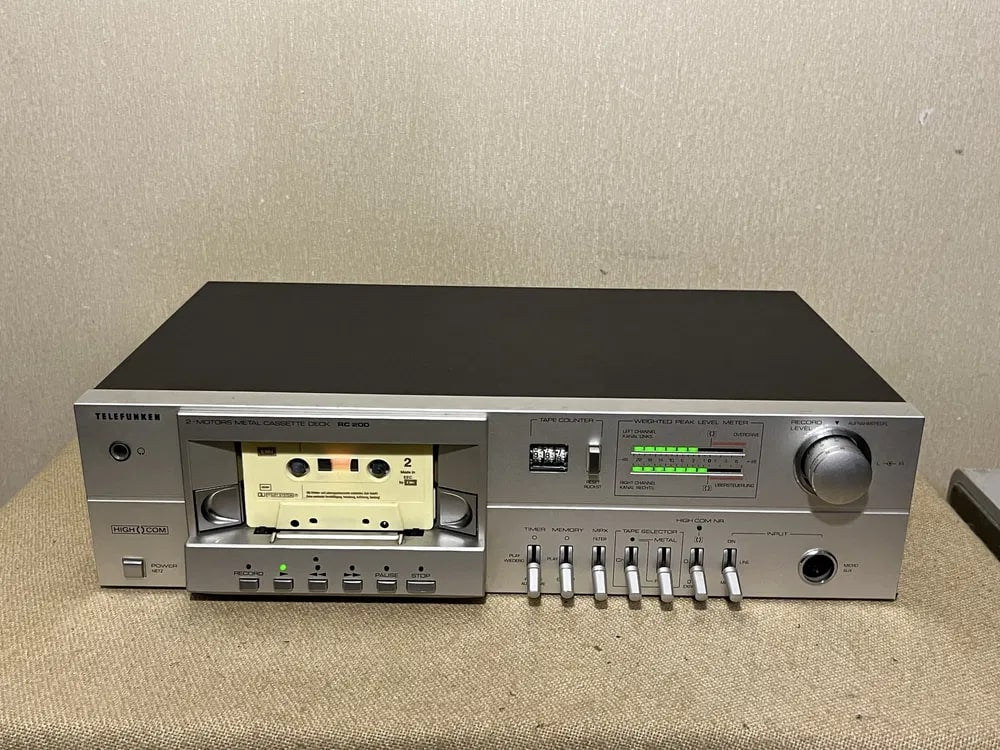 TELEFUNKEN RC-200 Rare Vintage Cassette Deck Tested Stereo Hi-Fi Analog Warranty