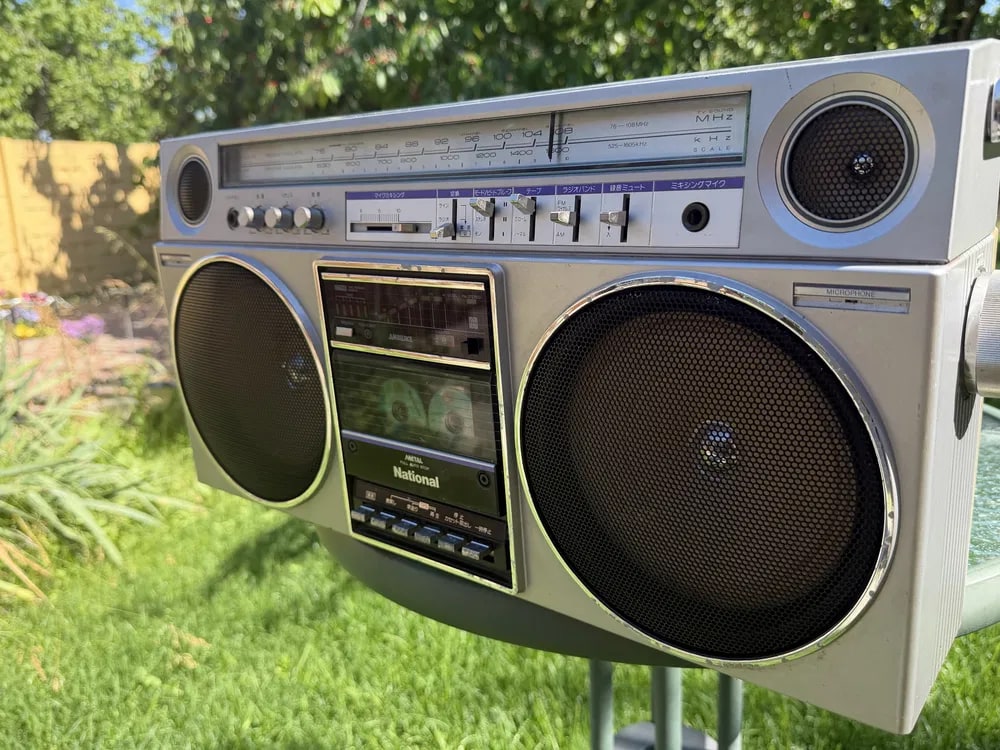 National RX-5080 Rare Vintage Boombox Getto blaster Tested  AM/FM Cassette