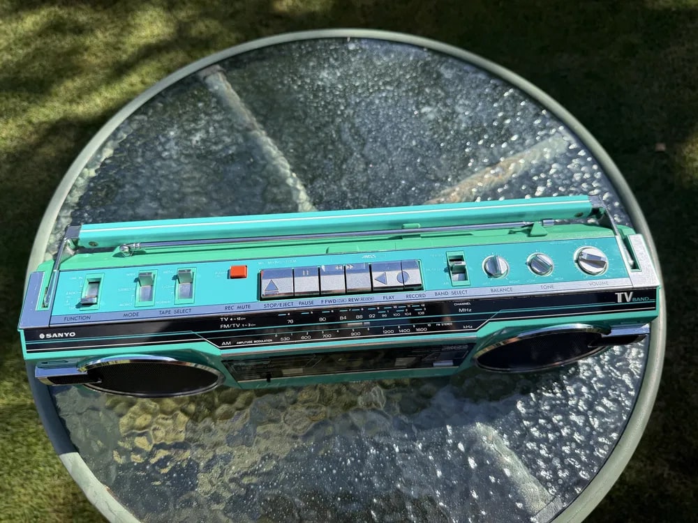 Sanyo MR-U4SS(G) Rare Vintage Boombox Working Stereo Cassette Player Warranty
