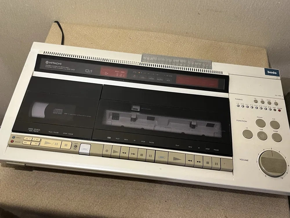 Hitachi MX-W01 Rare Vintage CD Receiver Double Cassette Deck Working Warranty
