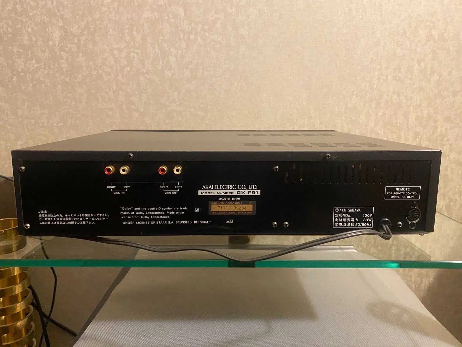 AKAI GX-F91 Rare Vintage MINT Cassette Deck Serviced Stereo Japan Warranty