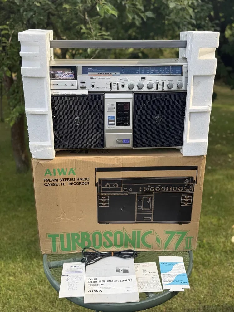 AIWA CG-J77MKll Rare Vintage Boombox Serviced Warranty Tested Serviced