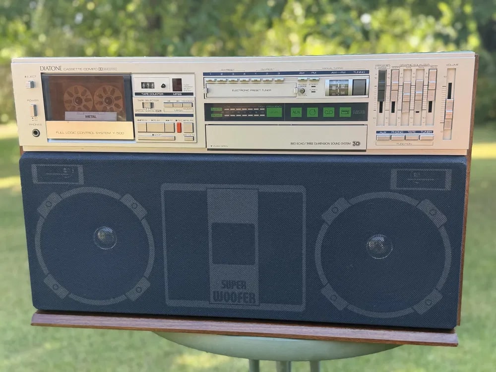 DIATONE Y-500 Rare Vintage Cassette Deck Boombox Ghetto blaster Tested