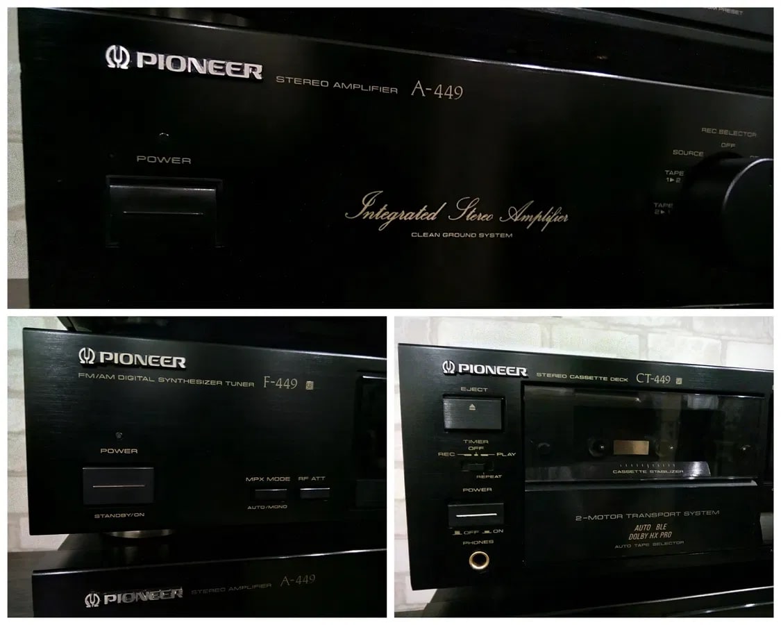 Pioneer A-449 / F-449 / CT-449 Rare Vintage Audio Component Set Serviced