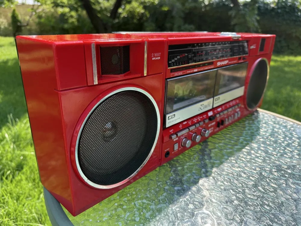 Sharp GF-550ZR Rare Vintage Cassette Boombox  Gettoblaster Warranty +Manual