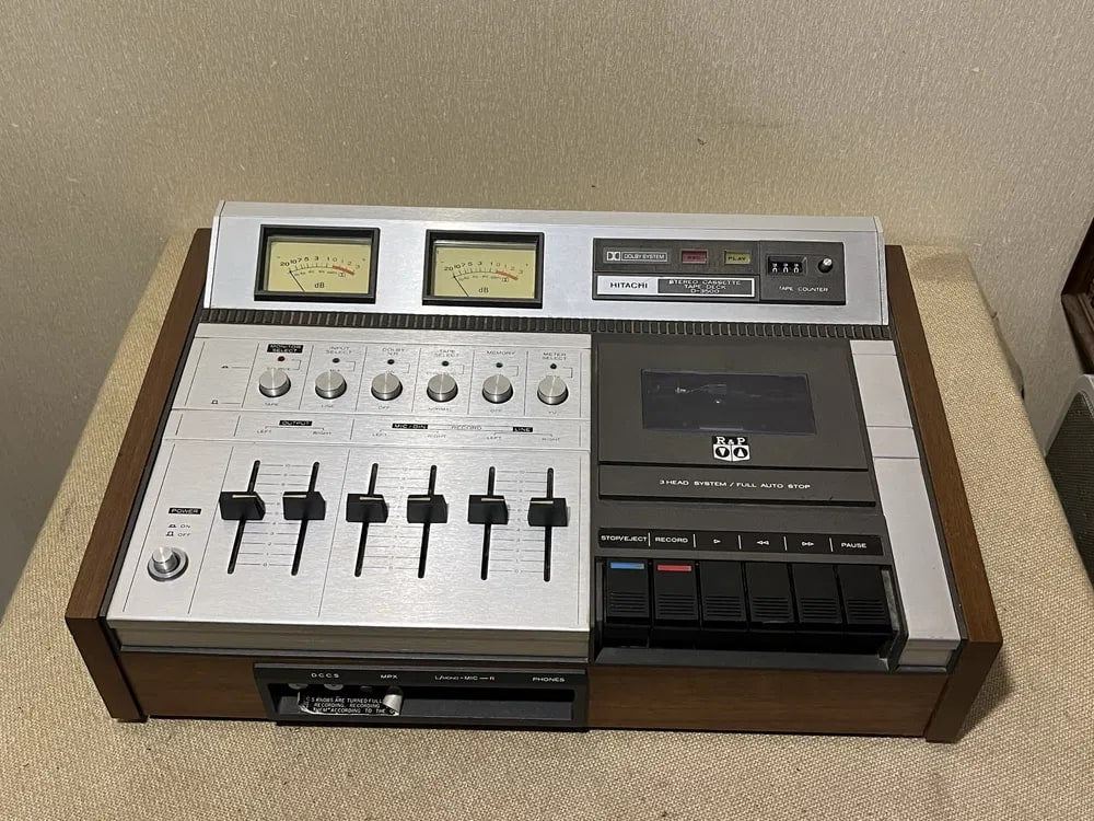 Hitachi D-3500 Rare Vintage 70s Cassette Deck Serviced Warranty Tested 3-Head