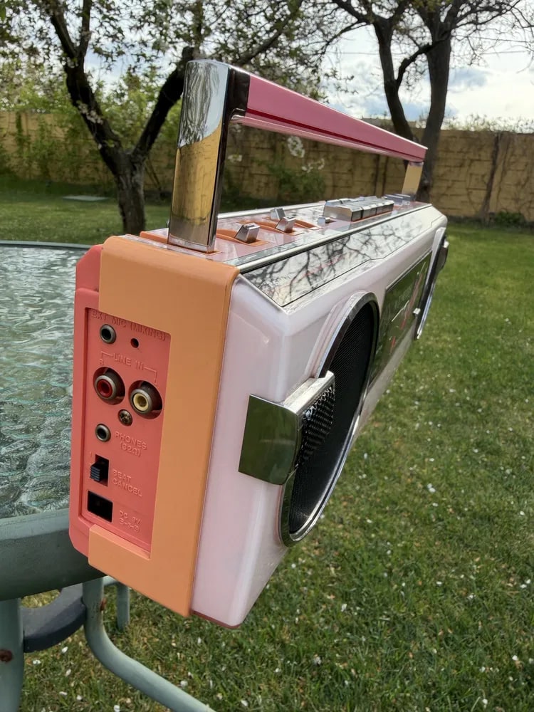 Sanyo MR-U4SR(P) Rare Vintage Portable Cassette Boombox Warranty Tested Serviced