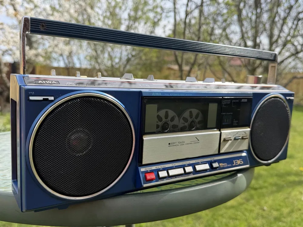 AIWA CS-G36 Rare Vintage Cassette Boombox Getto blaster Warranty Japan