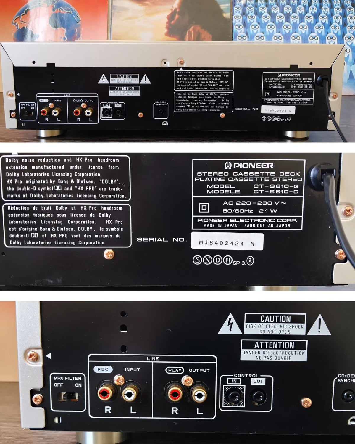 Pioneer CT-S610 Rare Vintage Stereo Cassette Deck Serviced Tested Hi-Fi