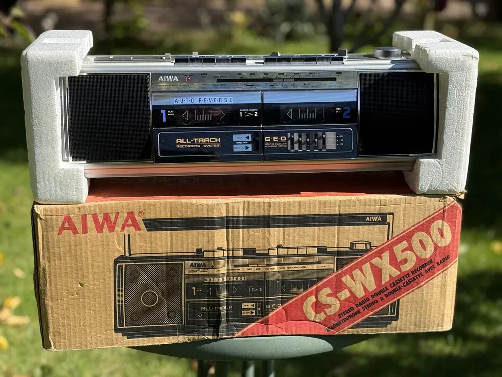 AIWA CS-WX500 Rare Vintage Mint Collectible Boombox Getto blaster Warranty