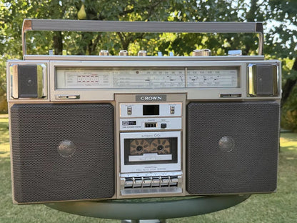 CSC-960F Crown Rare Vintage MINT Stereo Cassette Boombox Working Radio