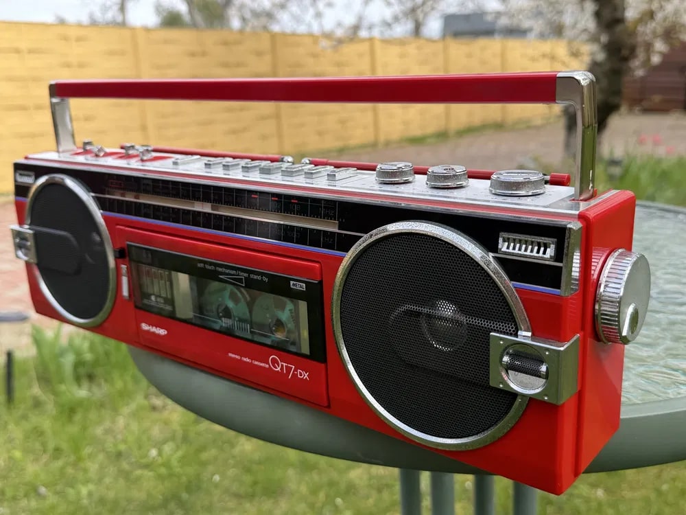 SHARP QT-7DX(R) Rare Vintage Cassette Boombox Getto blaster Serviced Warranty