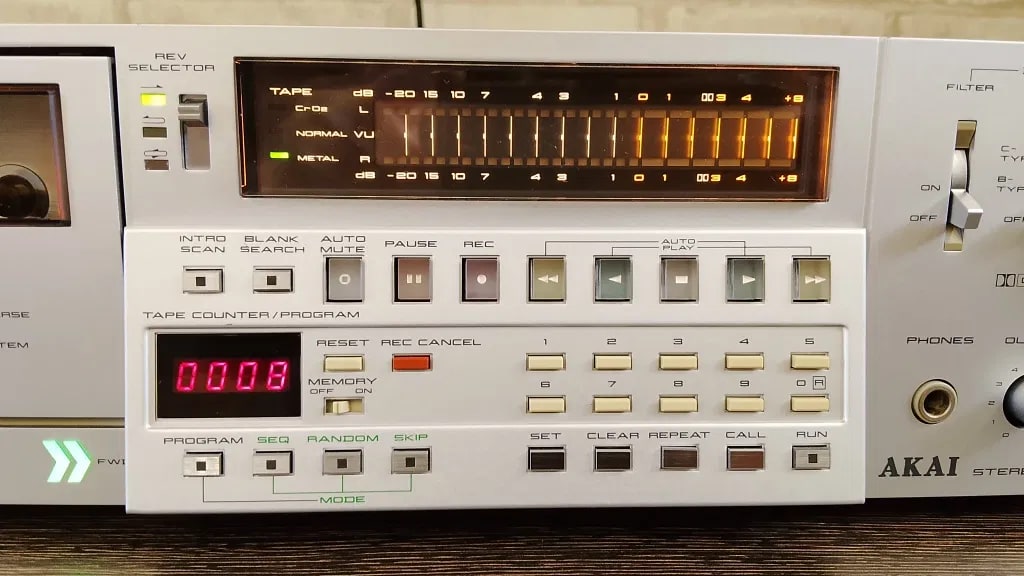 AKAI GX-F66RC Rare Vintage Cassette Deck Warranty Tested Auto Reverse Serviced
