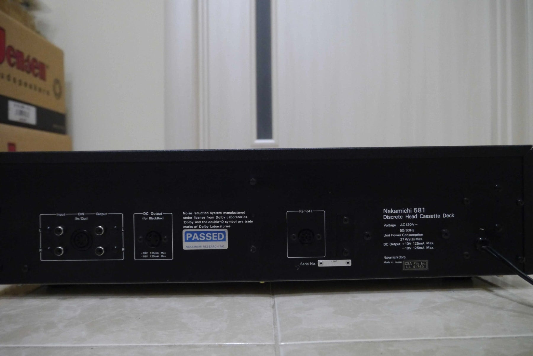 Nakamichi 581 Rare Vintage Cassette Deck Serviced Tested 3-Head Hi-Fi Warranty