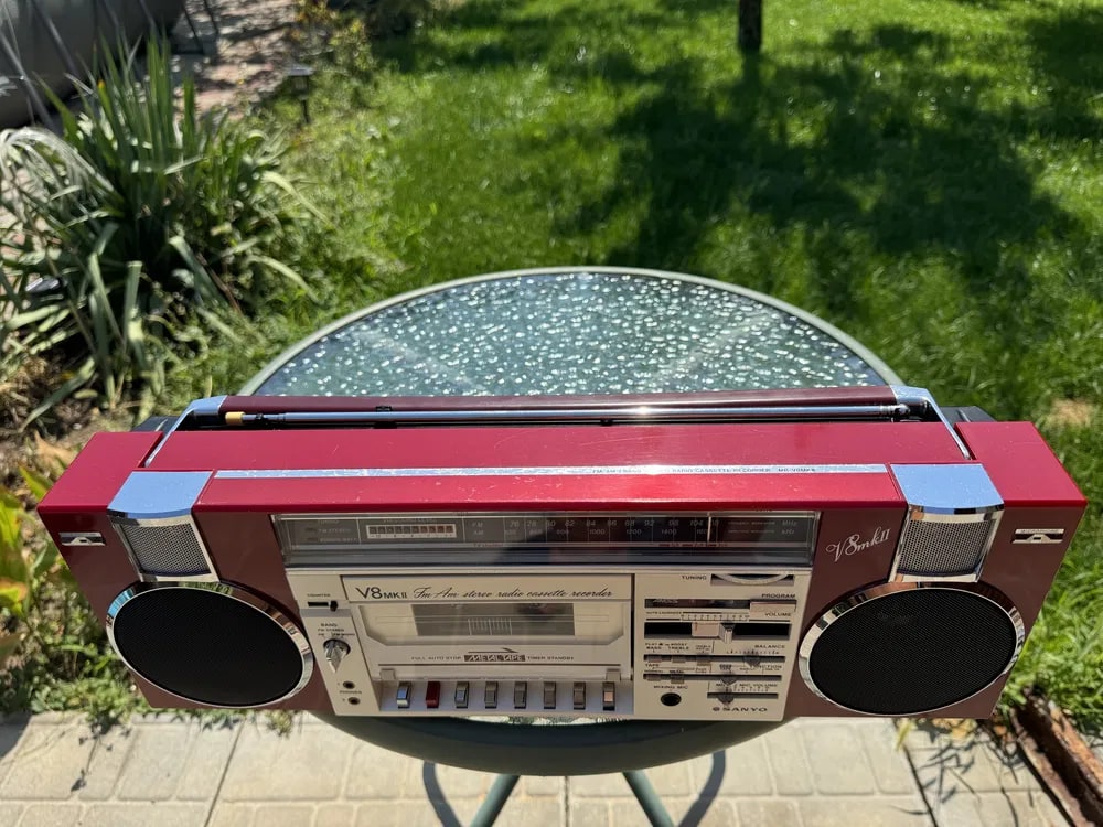 SANYO MR-V8MK Rare Vintage Mint Boombox Warranty 220V Fully Working Serviced