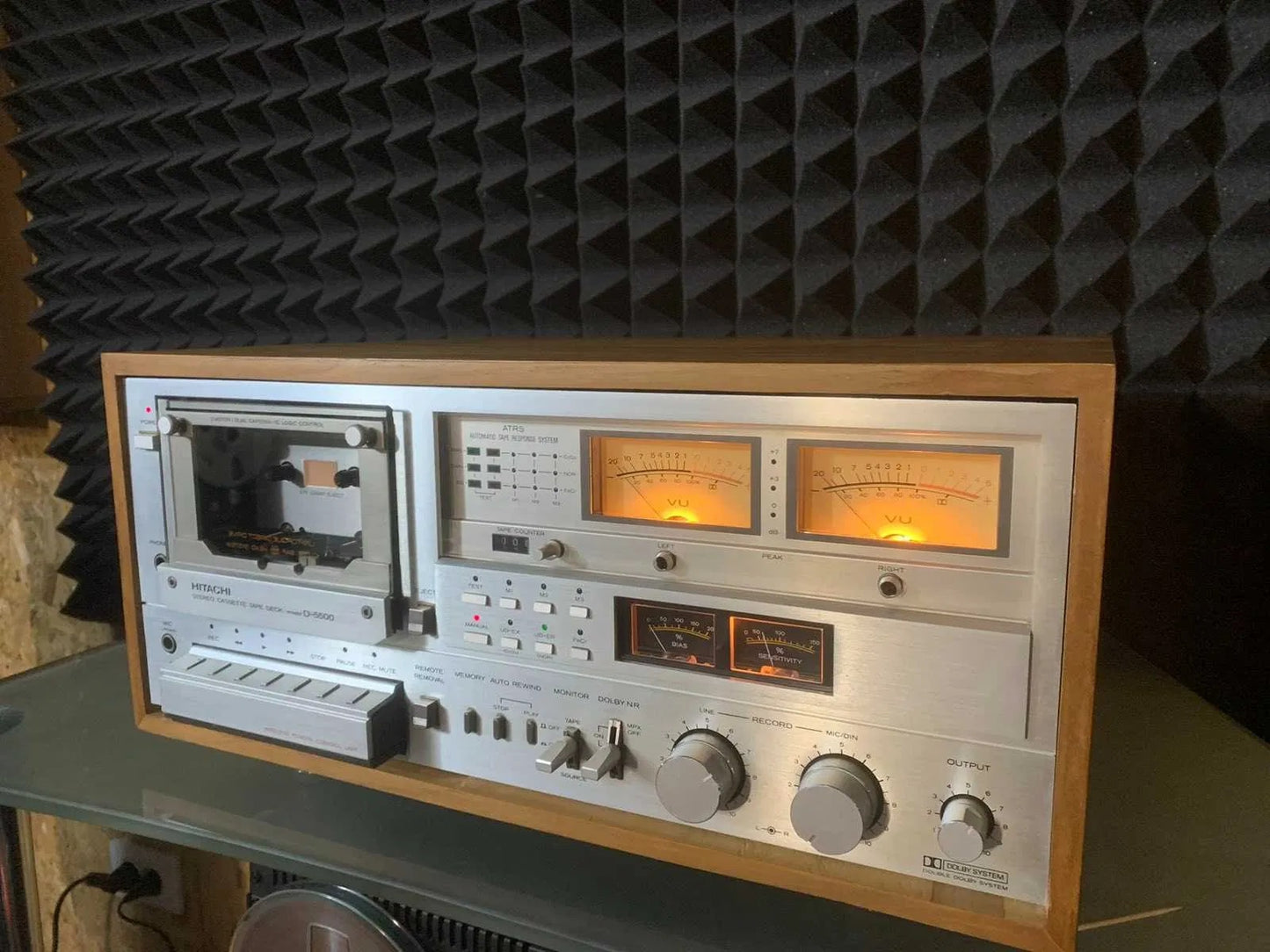 Hitachi D-5500 Rare Vintage Cassette Deck Serviced + Remote + 100 days Warranty
