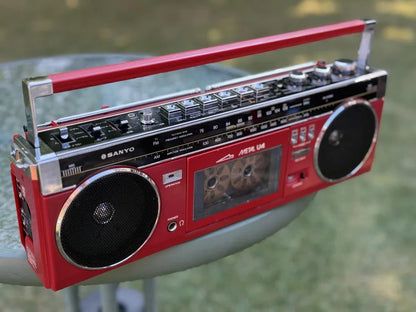 Sanyo MR-U4mkII Rare Vintage Stereo Boombox Cassette Radio Player