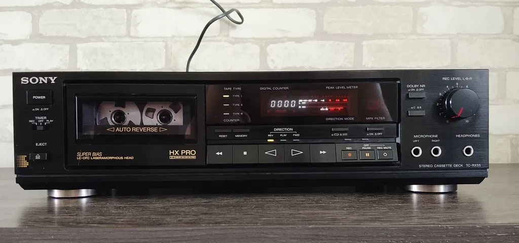 SONY TC-RX55 Rare Vintage Cassette Deck Serviced Warranty Tested Auto Reverse