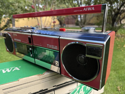 AIWA CS-W66U Rare Vintage Boombox Serviced Analog Hi-Fi Stereo Serviced