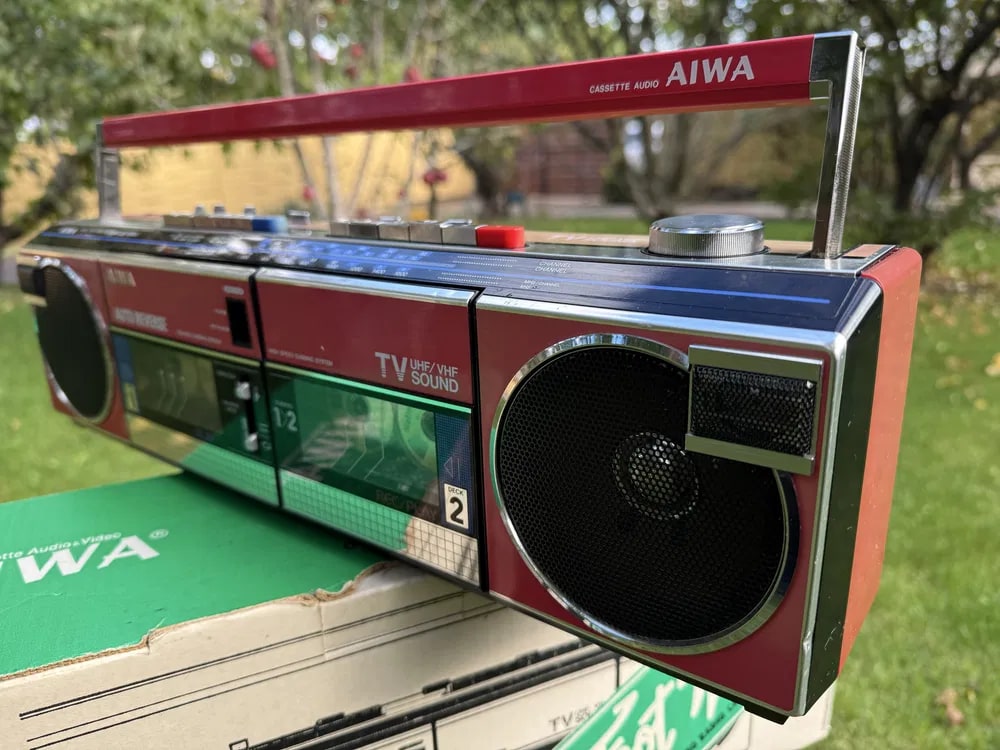 AIWA CS-W66U Rare Vintage Boombox Serviced Warranty Analog Hi-Fi Stereo Serviced