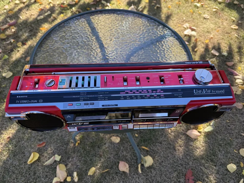 Sanyo MR-WV2(R) Rare Vintage MINT Cassette Boombox Getto blaster Serviced JDM