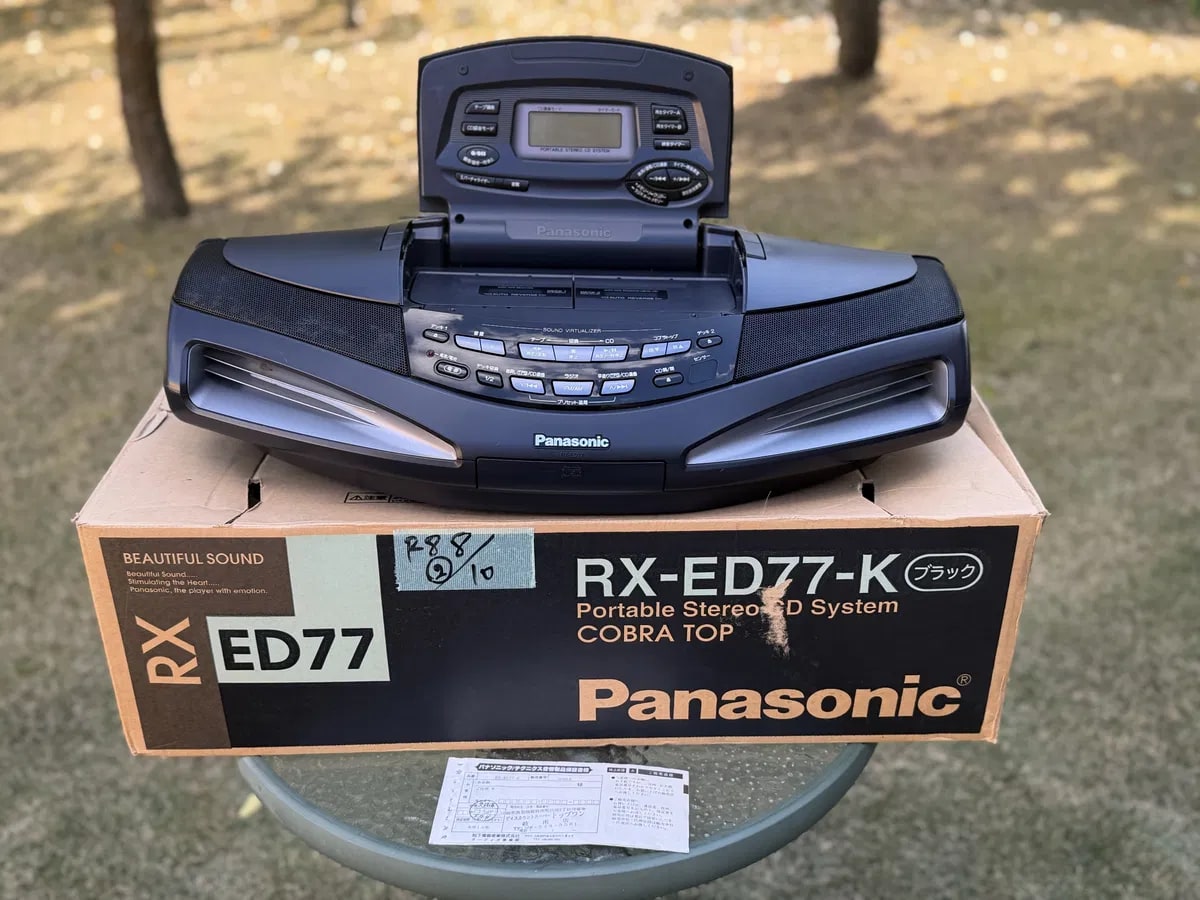 Panasonic RX-ED77-K Rare Vintage Boombox Radio CD Cassette Japan