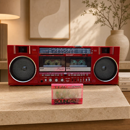 Sharp GF-550ZR Rare Vintage Cassette Boombox Ghettoblaster +Manual