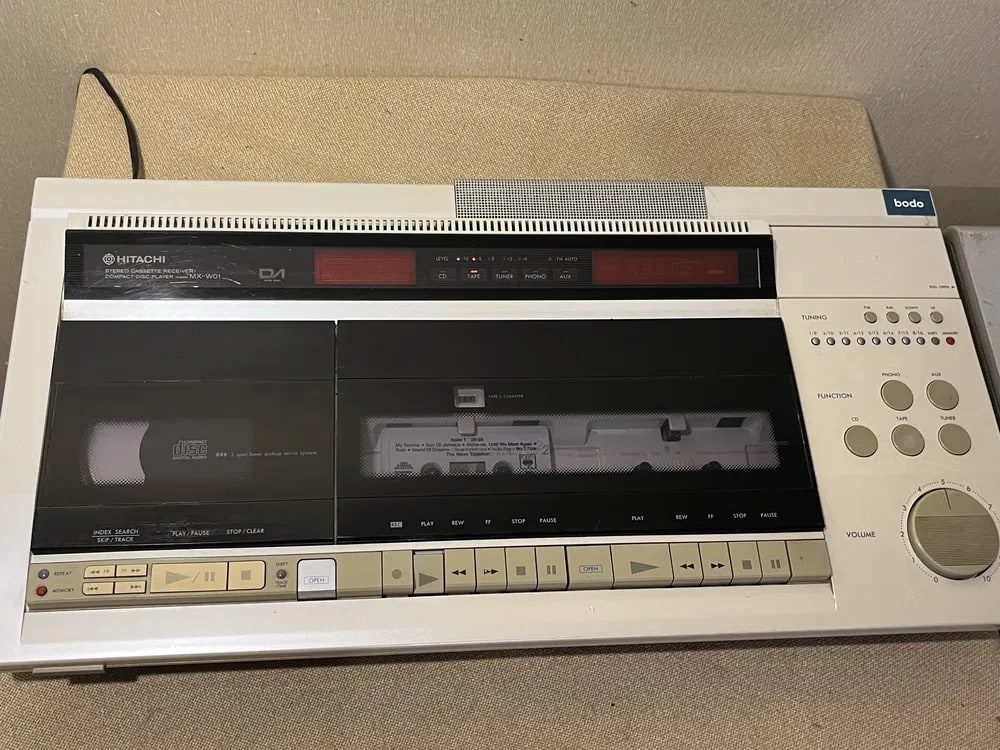 Hitachi MX-W01 Rare Vintage CD Receiver Double Cassette Deck Working Warranty
