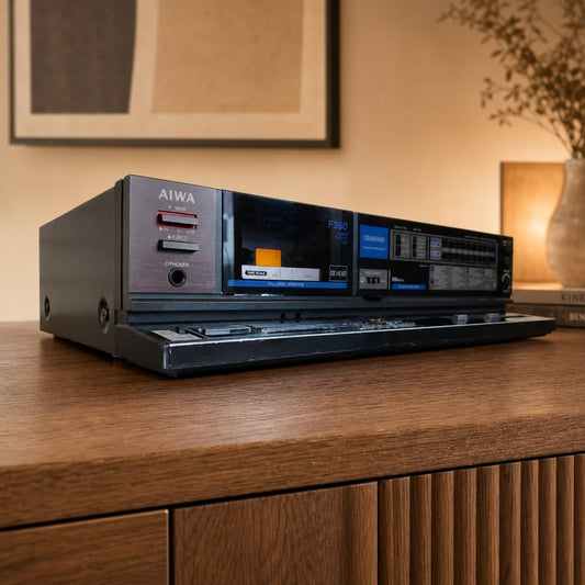 AIWA AD-F350E Rare Vintage Cassette Deck Serviced Warranty Tested Serviced